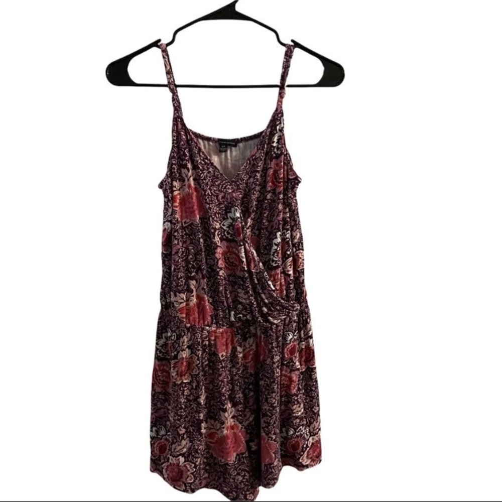American Eagle Outfitters Purple Floral Shorts Romper Size Small